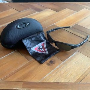 Oakley Black Flak Jacket Polarized Sunglasses